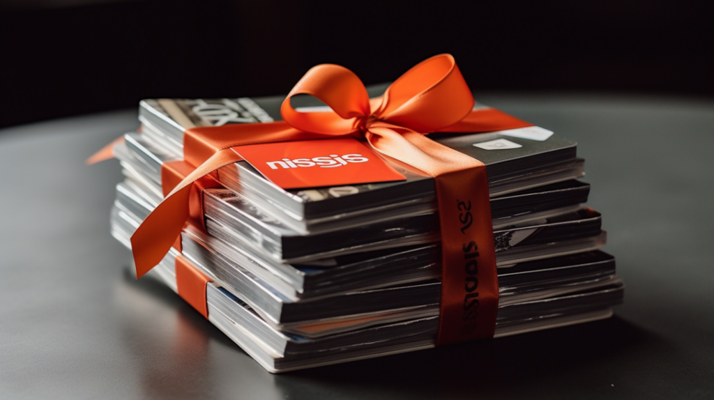 A stack of Visa and Mastercard gift cards alongside a Home Depot card, illustrating the use of gift cards for credit building in the business realm.